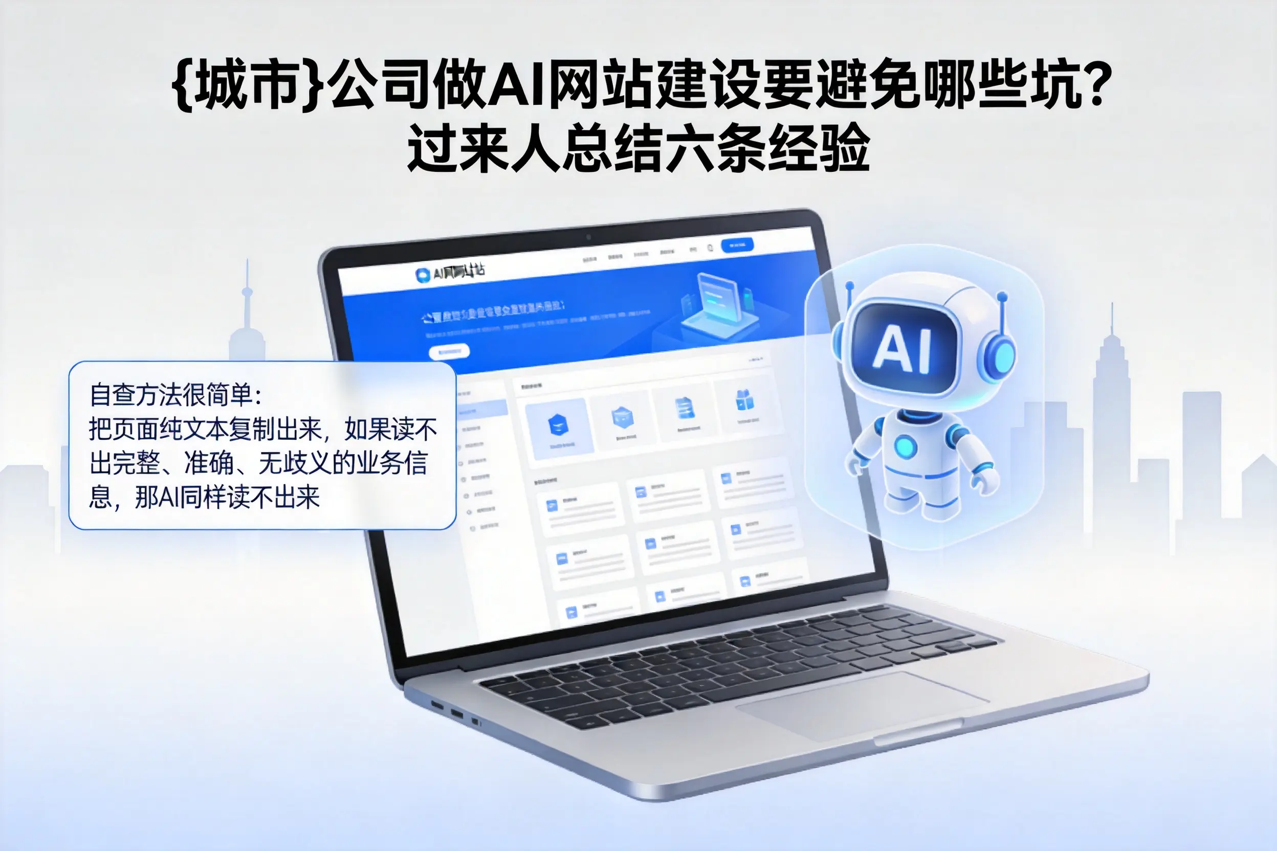 济宁公司做AI网站建设要避免哪些坑？过来人总结六条经验