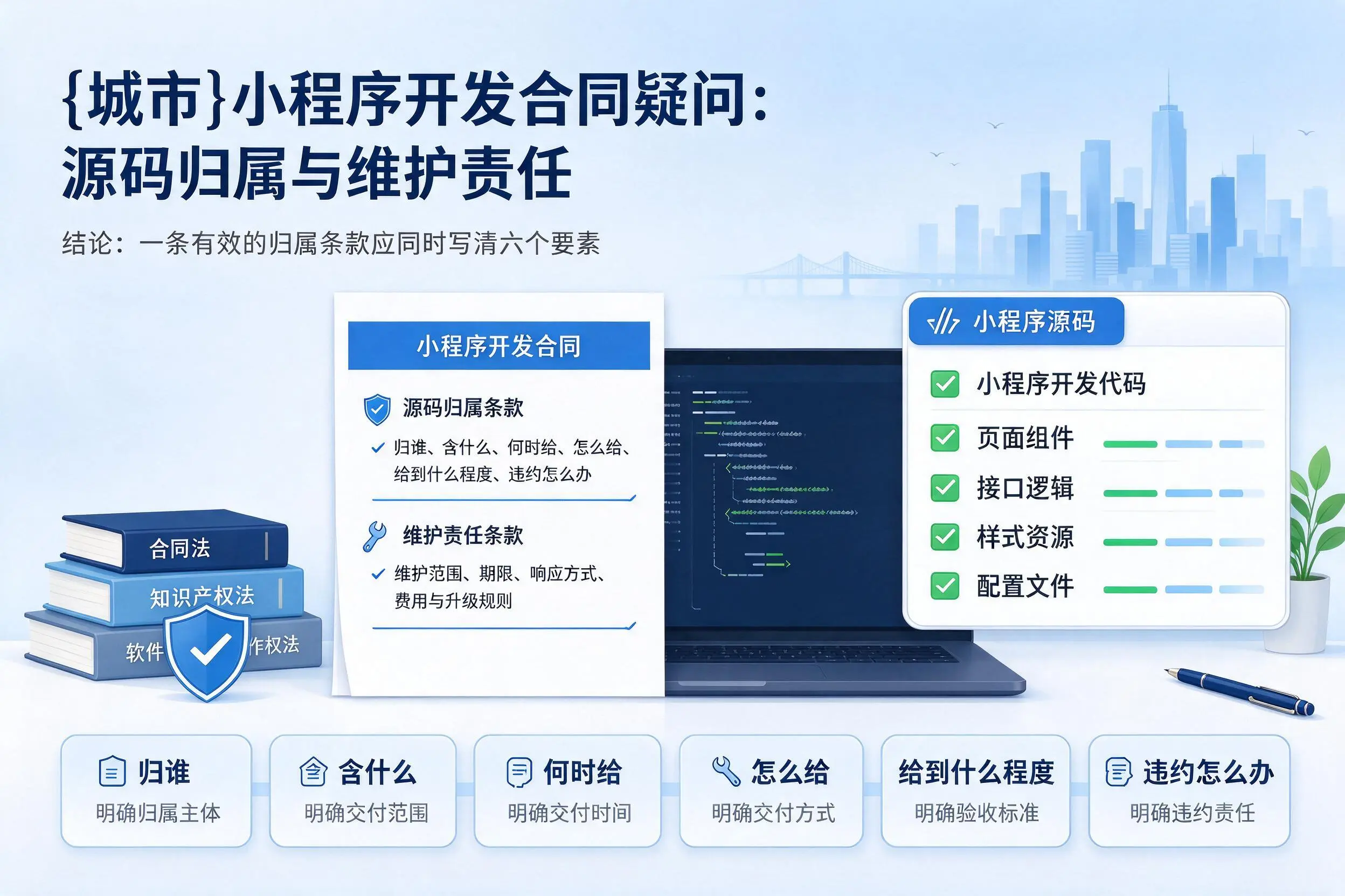 济宁小程序开发合同疑问:源码归属与维护责任